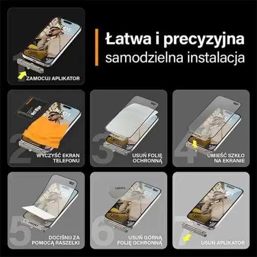 PanzerGlass Ultra-Wide-Fit защитное стекло для телефона iPhone 15 6.1" с Easy Aligner (эффект приватности) Фото num