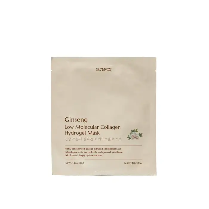 Glamfox, Ginseng, Hydrating, Firming, Brightening, Revitalising, Hydrogel, Gel Mask, For Face, 30 g