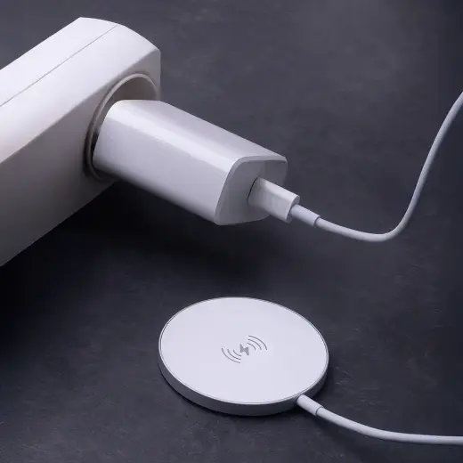 Forever MAWC-400 magnetic wireless charger 15W white 3in1 Photo
