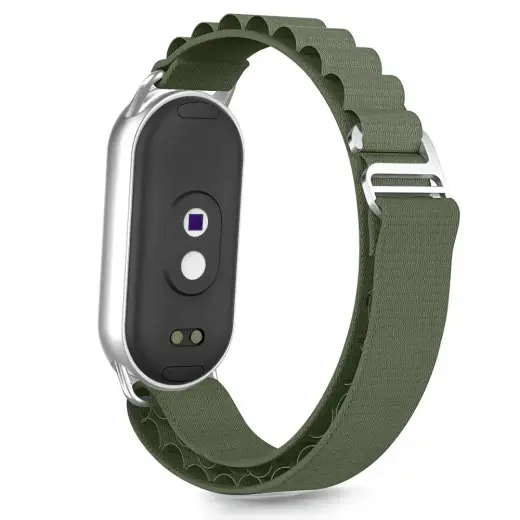 TECH-PROTECT NYLON PRO XIAOMI SMART BAND 8 | 9 | 10 | NFC ARMY GREEN Foto 2