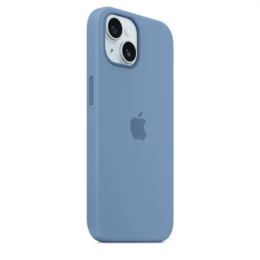 MT0Y3ZM|A Apple Silicone Magsafe Cover for iPhone 15 Winter Blue