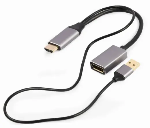 Adapter HDMI to DP 4K 60Hz USB-A powered