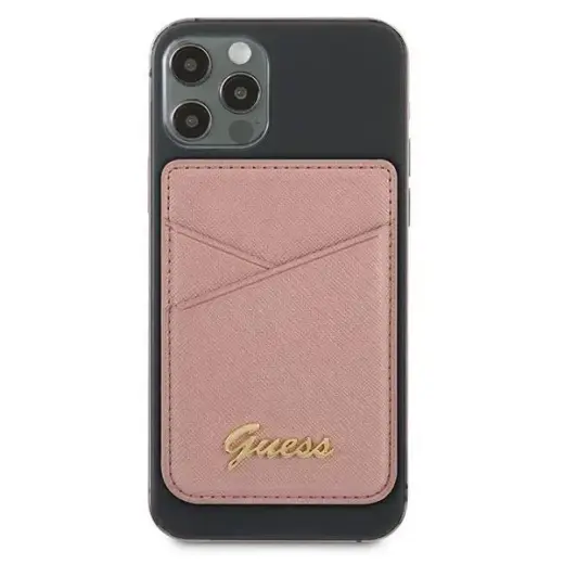 Guess Wallet Card Slot GUWMSSASLPI MagSafe Saffiano pink|pink Фото num
