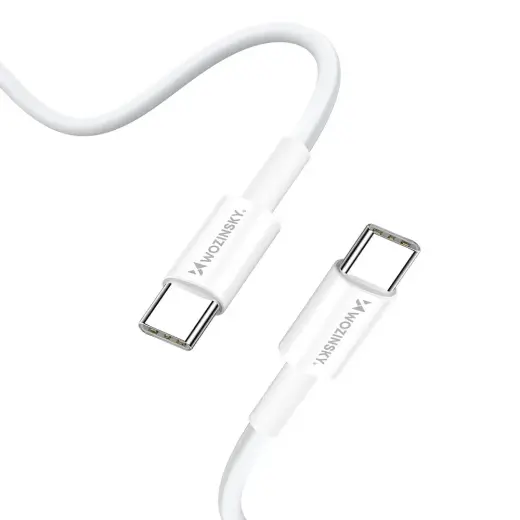 Wozinsky GaN 65W Charger with 2xUSB-C USB Ports with 65W CC Cable - White Foto 4