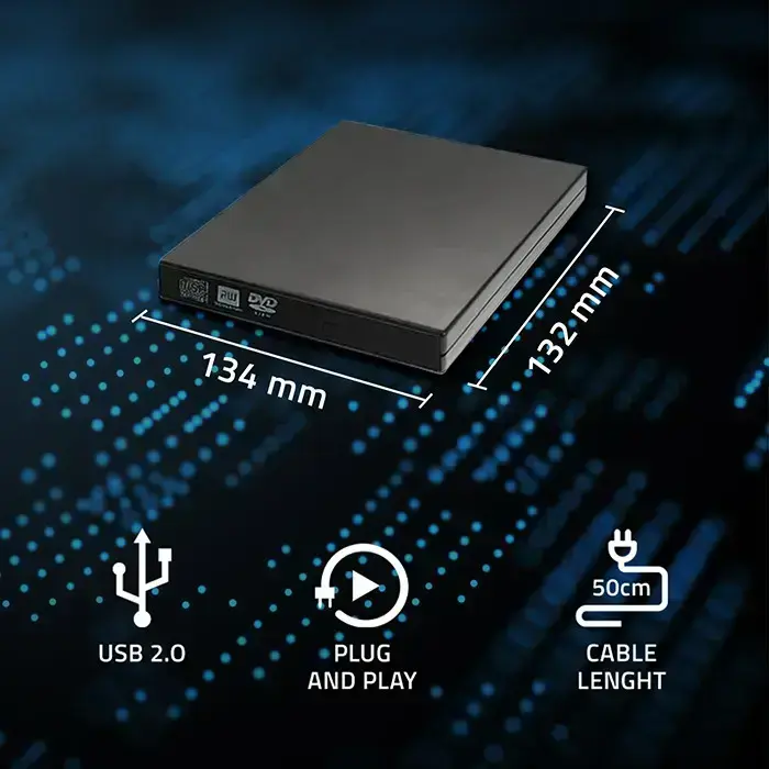 Qoltec External USB 2.0 12.7mm SATA Optical Drive Case Foto 2