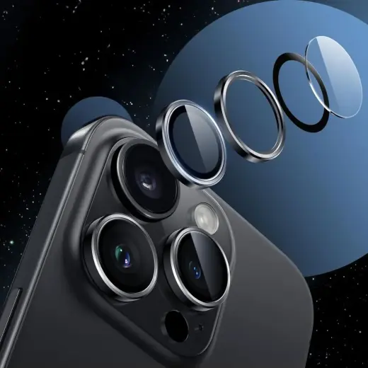 CAMERA COVER HOFI CAMRING PRO+ IPHONE 16 PRO | 16 PRO MAX NATURAL TITANIUM Photo