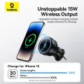 Baseus MagPro Series car holder with 15W inductive charger for air vent - black Фото num