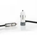 REMAX Car Charger RCC-102 - USB - 3,4A with 2 in 1 cable Micro USB, Lightning silver Foto 1