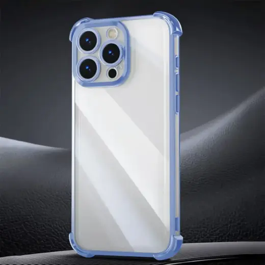 Anti Shock Chrome case for iPhone 12 6,1" blue Фото num