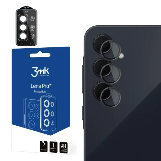 Tempered Glass for Camera Lens 3mk Lens Protection Pro Black for Samsung Galaxy A35 5G Foto 1