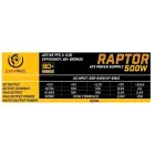 Rebeltec ATX Power Supply RAPTOR 500W 80+ Bronze, Single Rail, DC-DC Foto 3