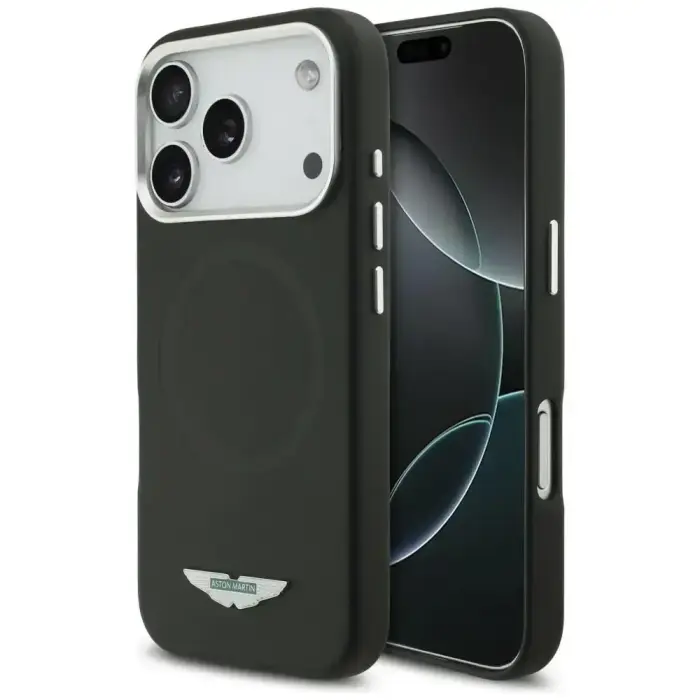 Etui Aston Martin HC FW Logo MagSafe do   iPhone 17 Pro czarny