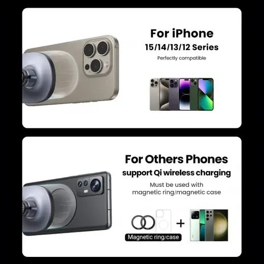 Ugreen CD345 magnetic car holder for air vent - black Photo