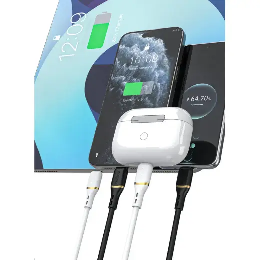 Dudao L25T USB-A - USB-C Silicone Cable 5A 1m - White Фото num