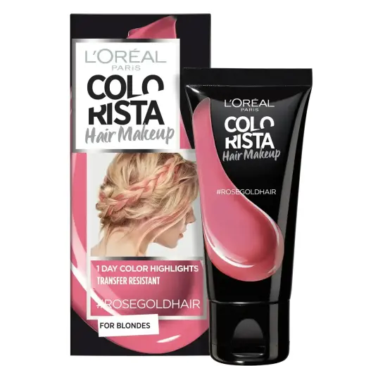L'Oreal Paris, Colorista Hair Makeup, Semi-Permanent Hair Dye,  #ROSEGOLDHAIR, 30 ml