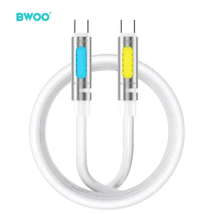 BWOO X325C-C data transfer and charging cable | USB-C to USB-C | 240W | white