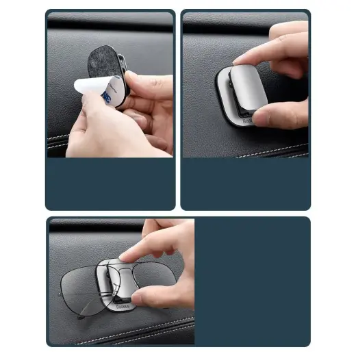 Baseus car glasses clip holder for glasses black (ACYJN-B01) Photo