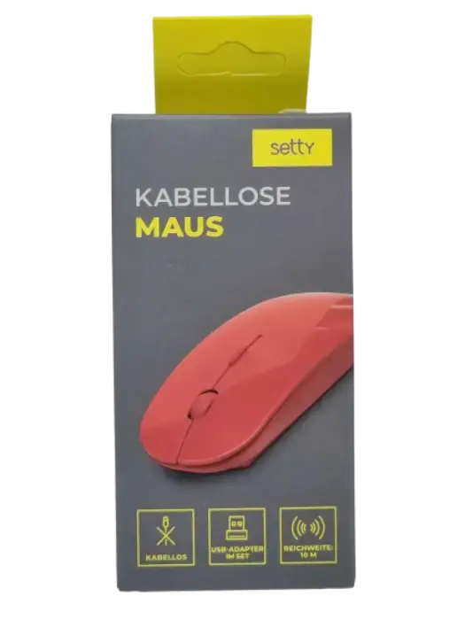 Setty wireless mouse | 2.4 GHz | 1600 DPI | red