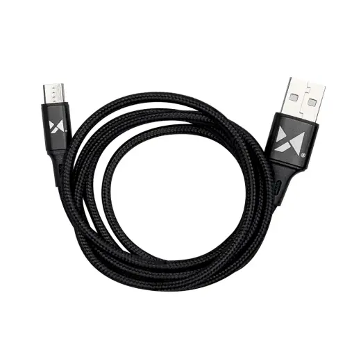 Wozinsky WUC-M1B datu pārraides un uzlādes vads | USB-A uz Micro USB | 12W | 1m | melns Foto 3