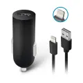 Forever M02 car charger | 5W | USB-A, Lightning | with Lightning cable included | black Photo