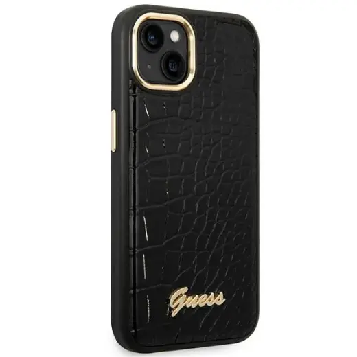 Guess GUHCP14MHGCRHK iPhone 14 Plus 6,7" czarny|black hardcase Croco Collection Фото num