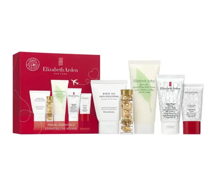 Set Elizabeth Arden: White Tea Skin Solutions, Purifying, Cleansing Cream, 50 ml + Advanced Ceramide, Nourishing & Restoring, Serum Capsules, For Face, 14 pcs + Green Tea - Honey Drops, Hydrating, Body Cream, 100 ml + Eight Hour, Intense Moisture, Day, Cream, For Face, SPF 15, 50 ml + Eight Hour Skin Protectant, Hydrating, Daily, Cream, For Face, 30 ml
