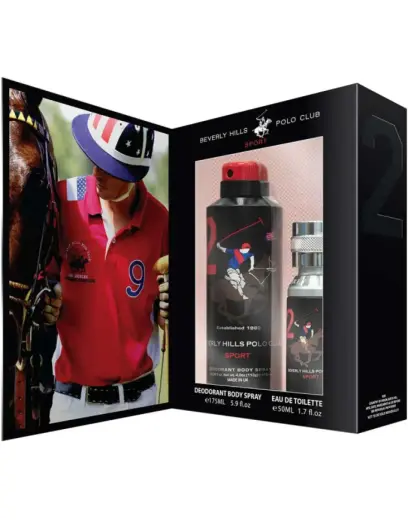 Gift Set Beverly Hills Polo Club: 1982 - Sport 2, Eau De Toilette, For Men, 50 ml + 1982 - Sport 2, Anti-Perspirant, Deodorant Spray, For Men, 175 ml Фото num