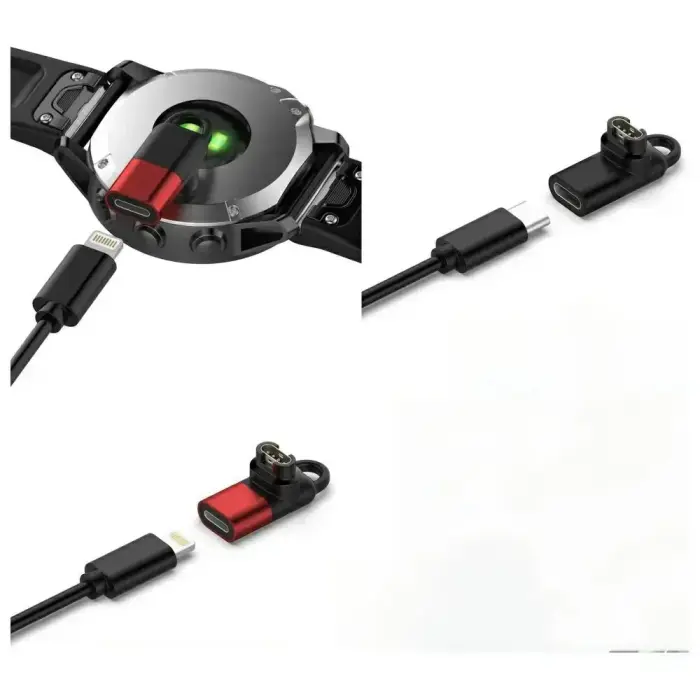 Adapter Lightning MajesticLine for Charging Garmin Watches red Фото num