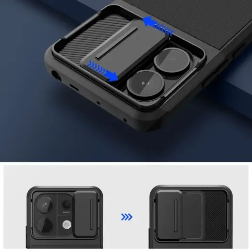 Tech-Protect Velar Cam+ case for Xiaomi Redmi Note 13 Pro 5G | Poco X6 5G - black Фото num