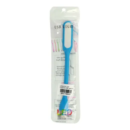 Mini LED Lamp Silicone USB Light blue Foto 3