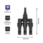 Qoltec Solar Connector | MC4 connector | Type T | 1000V | 30A Фото num