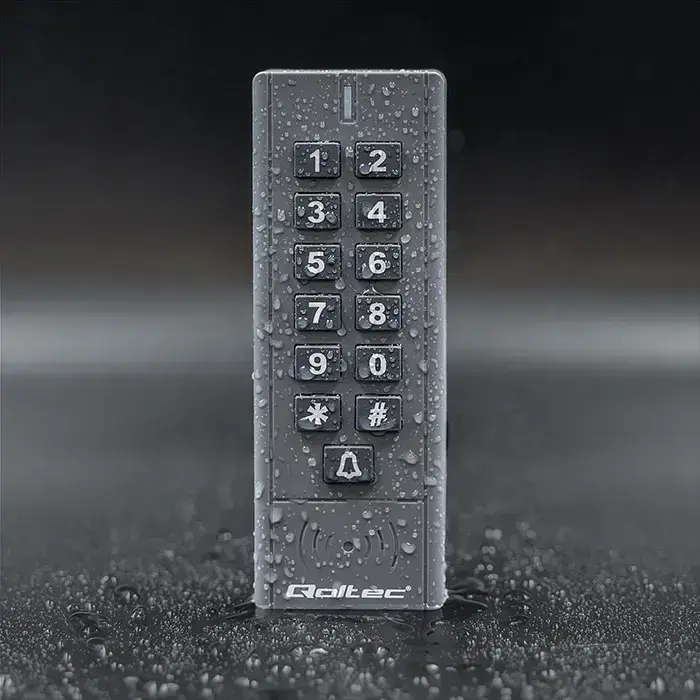 Qoltec Code lock CALISTO with RFID reader | Code | Card | key fob | Doorbell button | IP68 | EM Foto 3
