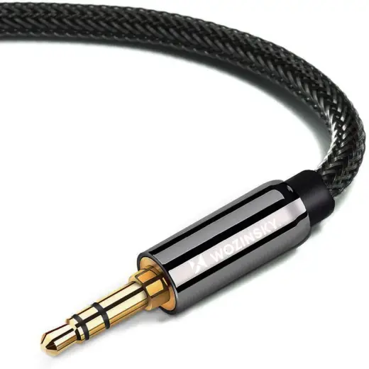Wozinsky universal mini jack cable 2x AUX cable 1.5 m black Photo