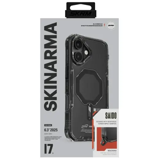 Skinarma Saido Case for iPhone 17 Magnetic Charging Black Foto 5