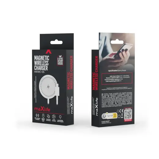 Maxlife MXWC-05 magnetic wireless charger 15W white Foto 9