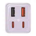 Baseus GAN6 Pro Fast Charger, 2xUSB-C + 2xUSB, 65W (purple) Foto 6
