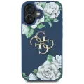 Чехол для телефона Guess Grained Roses Big 4G logo для iPhone 16 синий Фото num