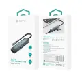 Devia adapter HUB 4in1 EC621 USB-C 3.1 to 3x USB 3.0 + RJ45 deep gray Фото num