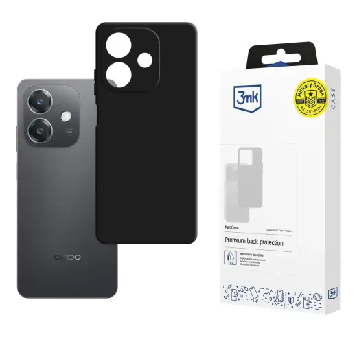 3mk Matt Case for Oppo A40 | A40M | A3 4G - Matte Black