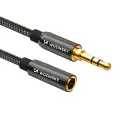 Wozinsky mini jack extension cable (female-male) AUX extension 3 m black Foto 1