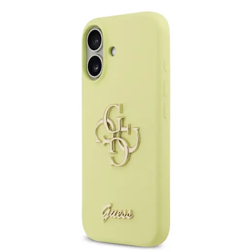 Guess Liquid Silicone чехол для телефона iPhone 17 желтый Фото num
