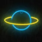 Neon LED Light SATURN yellow blue Bat + USB FLNE11 Forever Light Foto 4