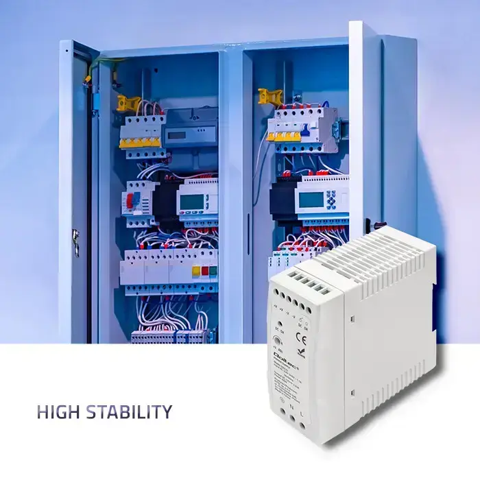 Qoltec DIN rail power supply | 40W | 12V | 3.33A | White | Slim Foto 3