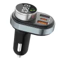 AWEI zestaw głośnomówiący C-843 z transmiterem FM, Bluetooth 5.0, MP3, 1xUSB+1xUSB-C czarny|black Фото num