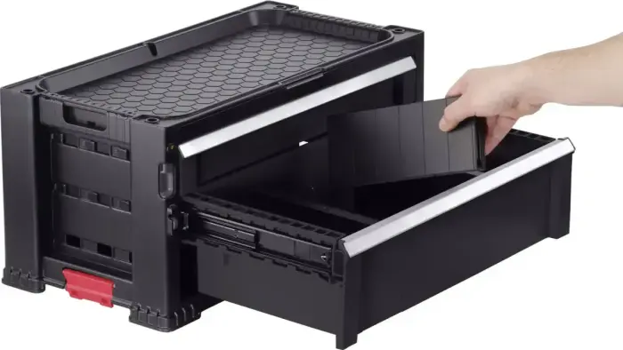 Instrumentu lāde ar 2 atviktnēm Drawers Tool Chest 56,2x28,9x26,2cm Foto 5