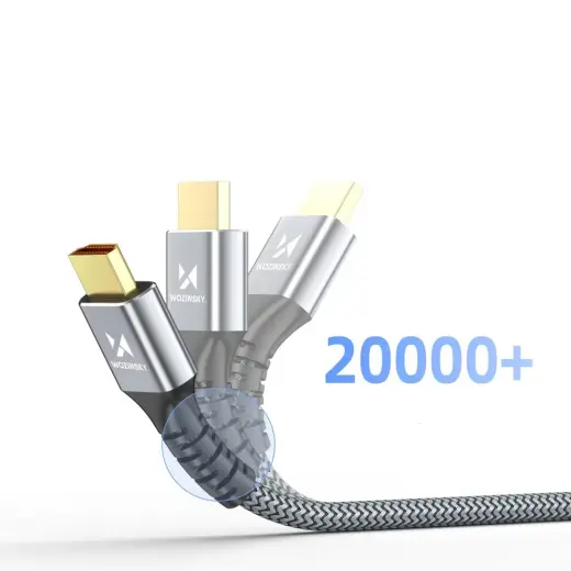 Wozinsky WPS-16AYL2S DisplayPort 2.1 Cable VESA Certified 80 Gb|s 16K@60Hz 8K@120Hz 4K@240Hz HDR HDCP DSC 2m - Black Foto 6