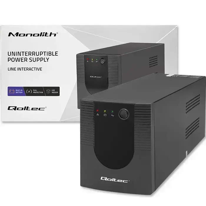 Qoltec Uninterruptible Power Supply UPS Line Interactive | Monolith | 2000VA | 1200W | USB | RJ45 Foto 9