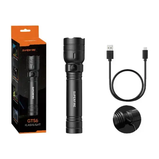 Superfire GTS6 flashlight, 360 lm, USB-C, 7W, 5 modes, 150m Foto 3