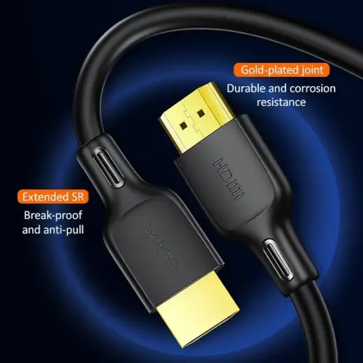 USAMS Kabel HDMI - HDMI U49 3m czarny|black 4K HD SJ427HD01 (US-SJ427) Фото num