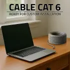 Qoltec Ethernet LAN tīkla kabelis | Cat6 | UTP | 1Gbps | 100m | pelēks — Foto 2